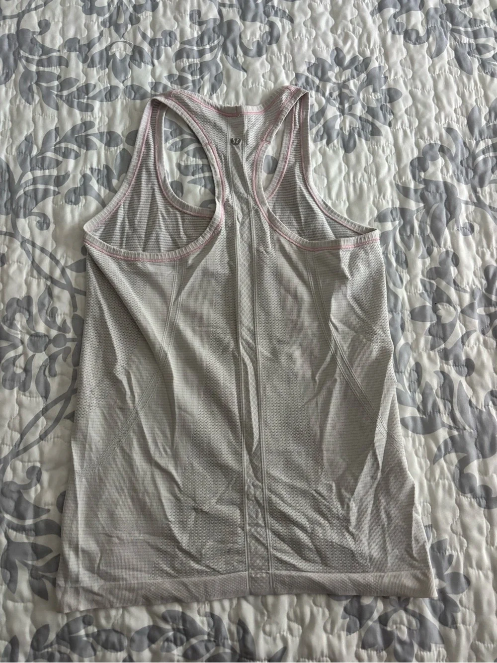 lululemon athletica Light Pink Racerback Tank with Pink Trim